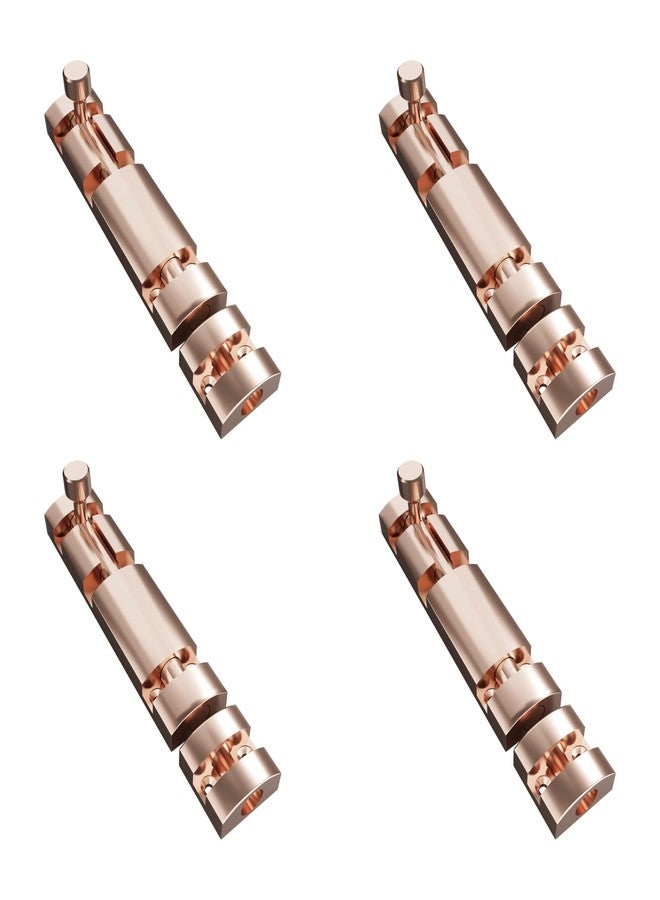 أتلانتيك مزلاج برج أتلانتيك زايلو مقاس 10 بوصات للأبواب والنوافذ | مزلاج باب كوندي/شيتكني من الألومنيوم مطلي باللون الذهبي الوردي للباب الرئيسي والحمام وغرفة النوم | مزلاج برج شديد التحمل (عبوة من 4 قطع) - Image 1